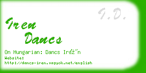iren dancs business card